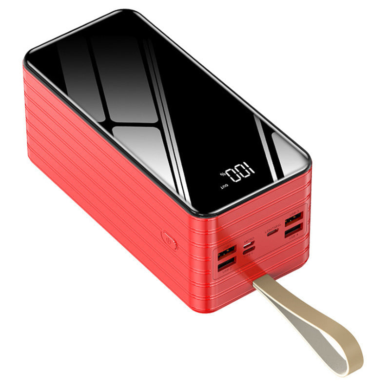 Outdoor Comes With Four-wire Large Capacity 80000 MA Power Bank Lanyard PD Fast Charge Mobile Power Supply