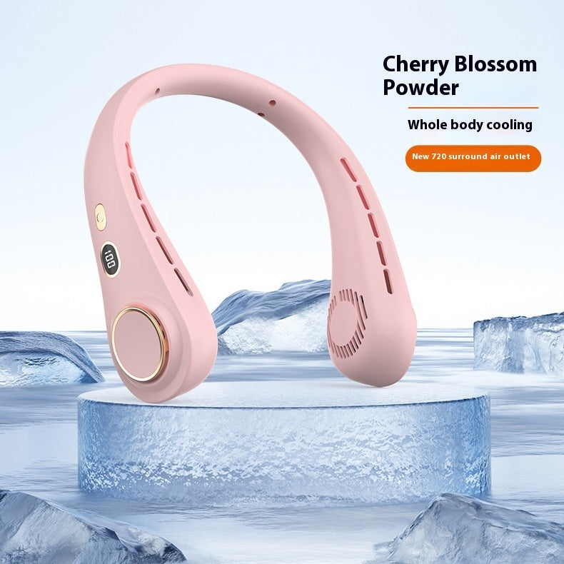 Outdoor Portable Leaf-free Digital Display Halter Little Fan - BlendSwift