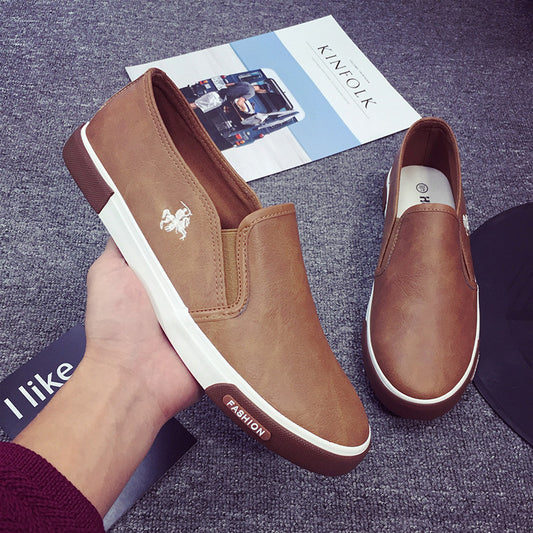 2022 Summer Cross-border Men&#039;s Shoes A Pedal Small White Shoes Men&#039;s Business Work Shoes 45 Yards Leather Shoes Lazy Shoes Skateboard Shoes