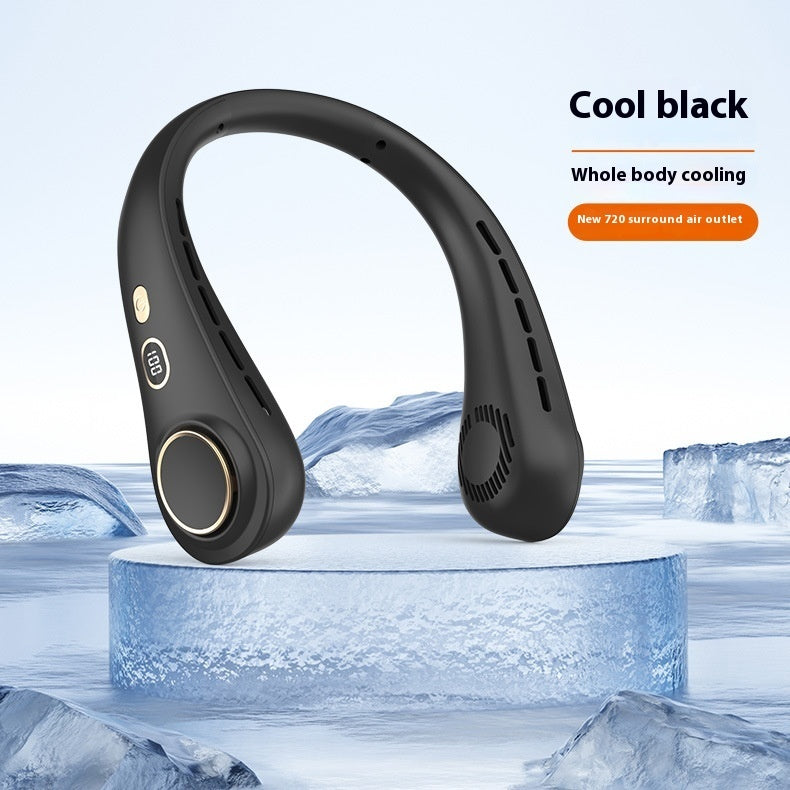 Outdoor Portable Leaf-free Digital Display Halter Little Fan - BlendSwift