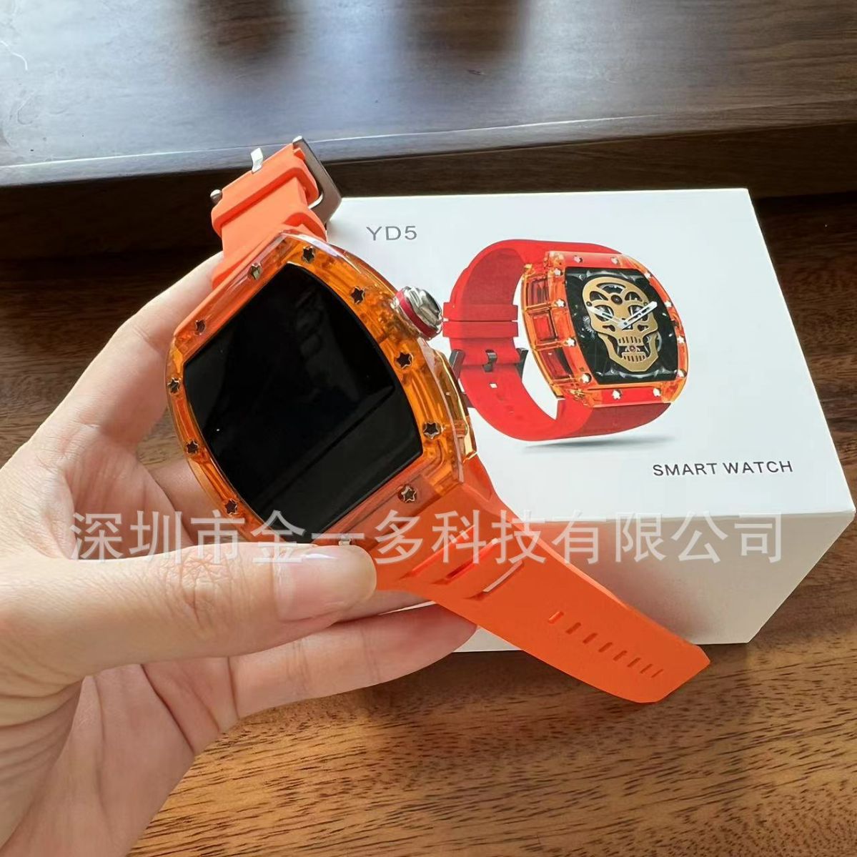 New YD5  Crystal Case Smart Watch