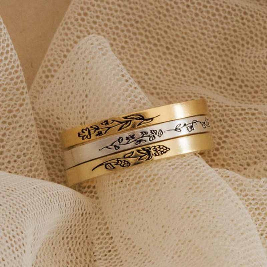 Gift Ring Wind Ring For Women Silver Flower Stainless Steel Cross-border Ins European And American Hot Selling Flower S925 December Birthday
