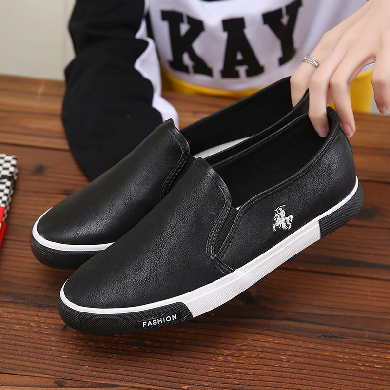 2022 Summer Cross-border Men&#039;s Shoes A Pedal Small White Shoes Men&#039;s Business Work Shoes 45 Yards Leather Shoes Lazy Shoes Skateboard Shoes