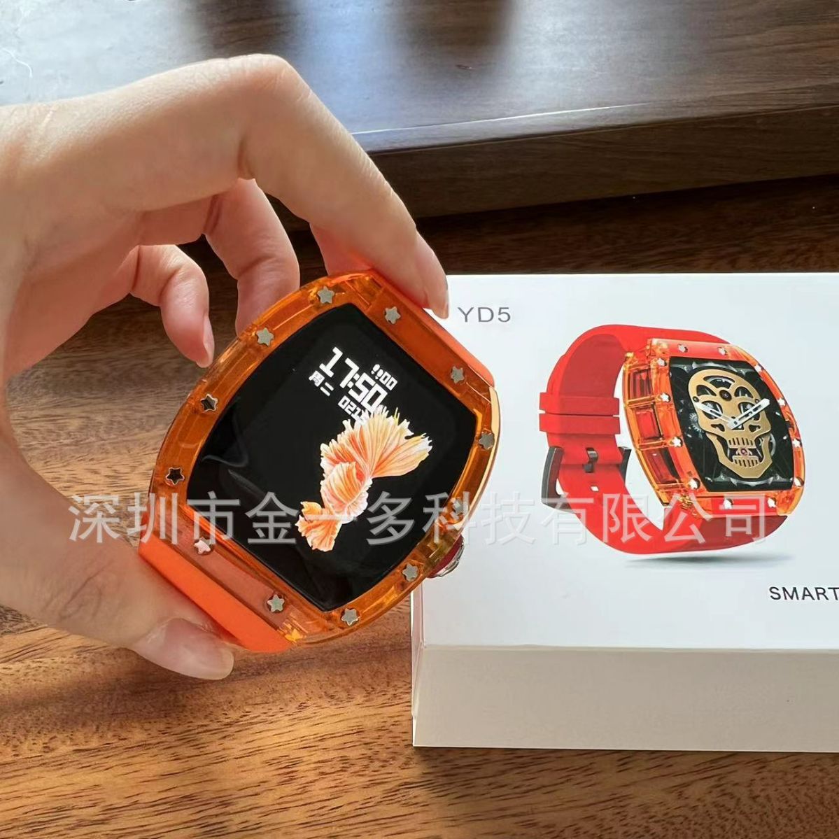 New YD5  Crystal Case Smart Watch