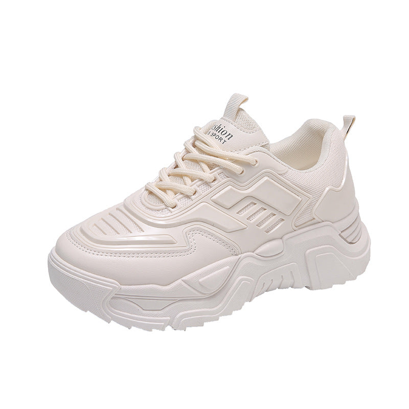 2022 Autumn Dad Shoes Women&#039;s Mesh Single Shoes Flat All-match Small White Shoes Low-top Sports Shoes Casual Shoes Single Shoes