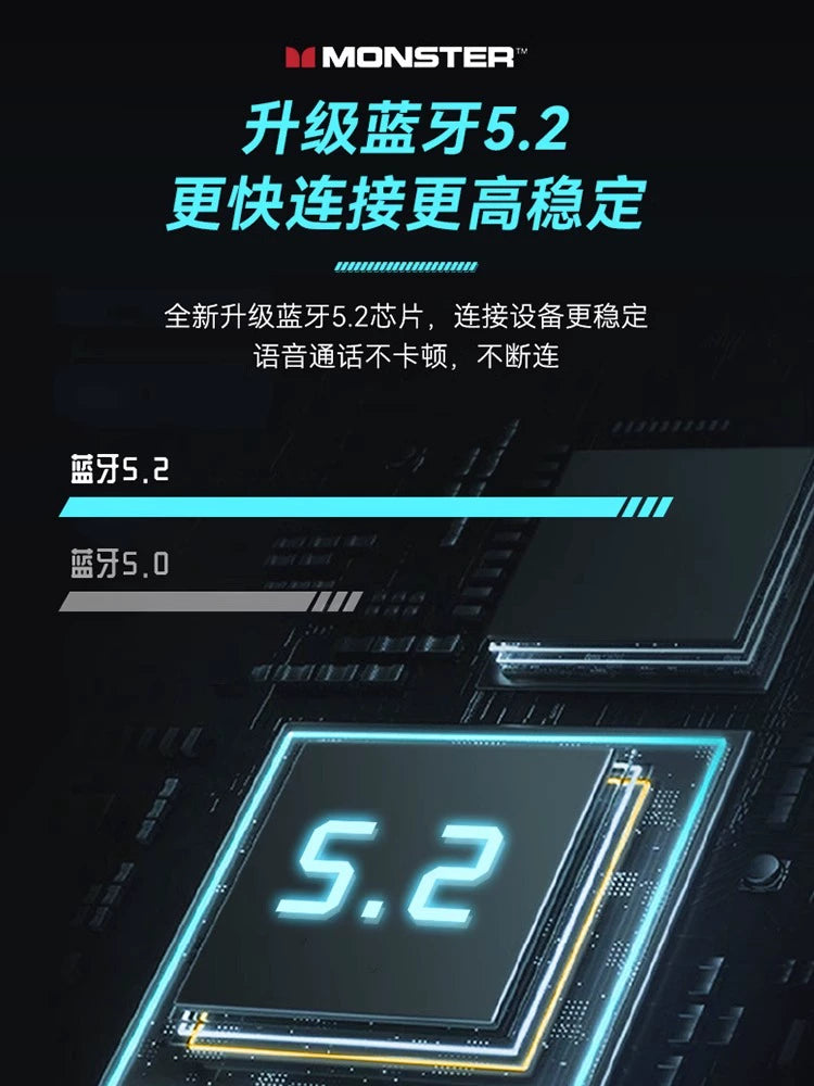 Monster Official Flagship Store Noise Reduction Bluetooth Headset In-ear Wireless Gaming Sports Headset Xkt10