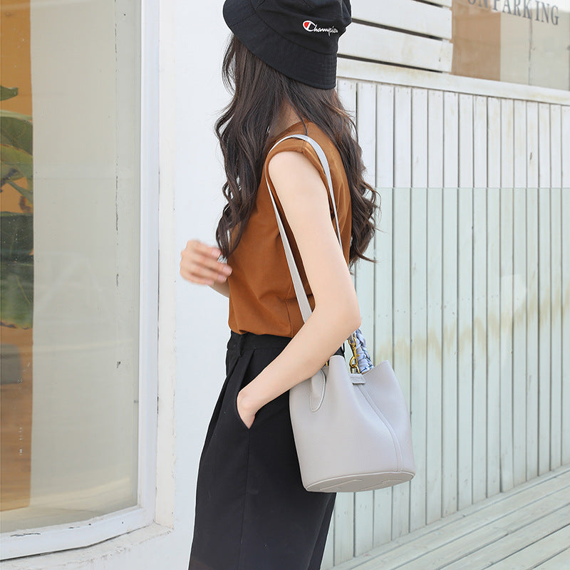 Genuine Leather Large Capacity Vegetable Basket Bucket Bag Women&#039;s New Women&#039;s Bag High-end Shoulder Crossbody Handbag For Women