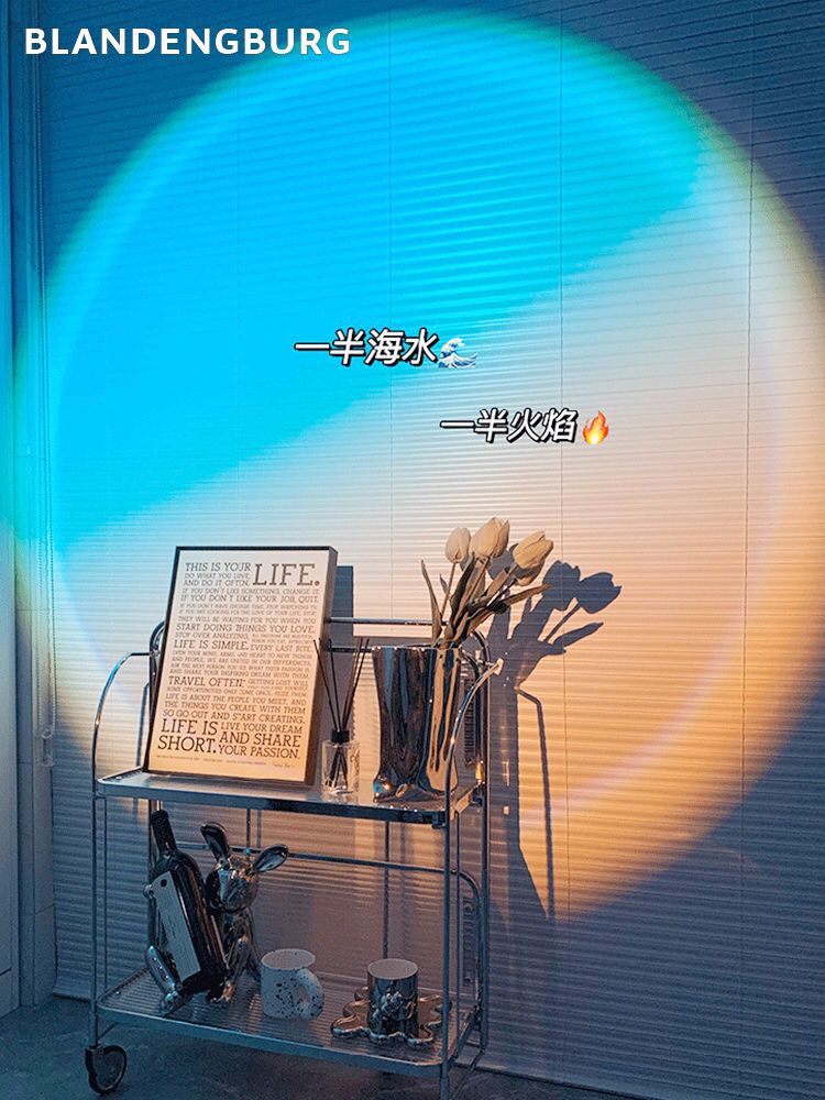 USB charging desk lamp sun never sets rainbow projection sunset lamp