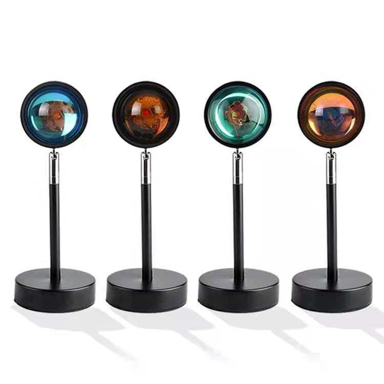 USB charging desk lamp sun never sets rainbow projection sunset lamp