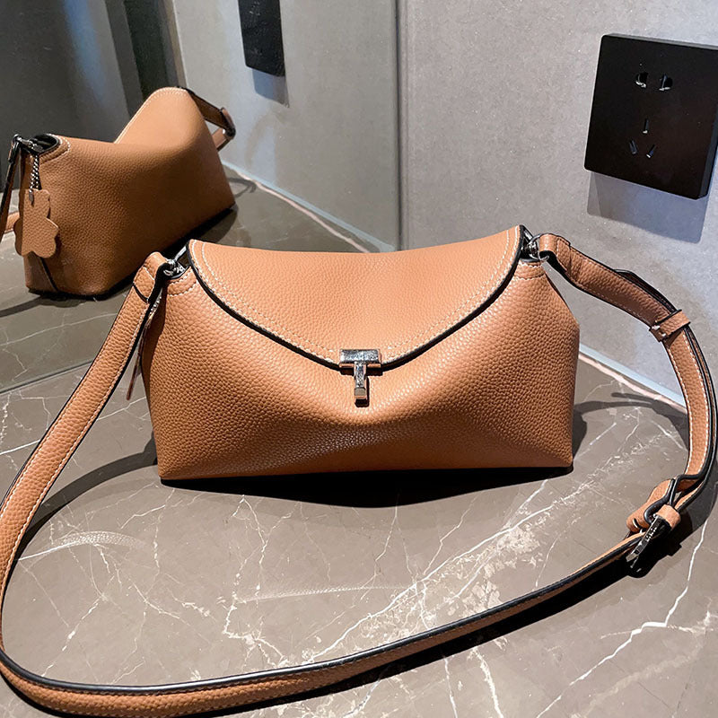 Toteme High-quality Crossbody Handbag All-match Fashion Light Luxury Cowhide Shoulder Bag Commuter Women&#039;s Bag