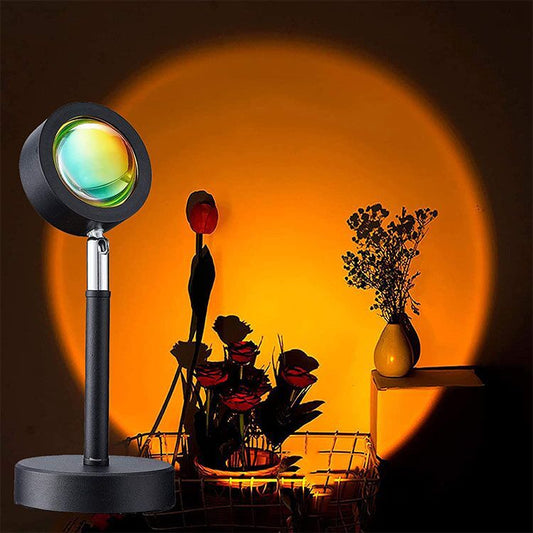 USB charging desk lamp sun never sets rainbow projection sunset lamp