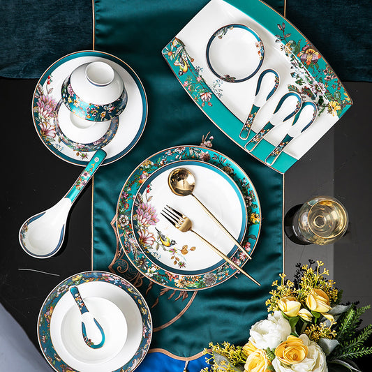 Jingdezhen Ceramics Tableware Sets And Dish Combinations Household Chinese Bone China Bowls And Plate Housewarming Gifts