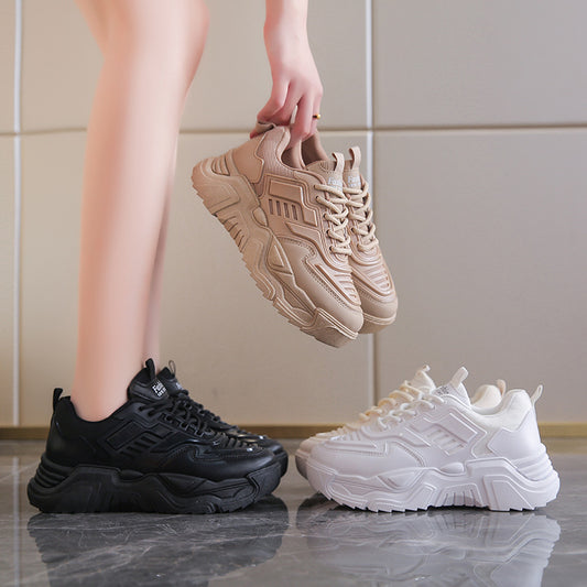 2022 Autumn Dad Shoes Women&#039;s Mesh Single Shoes Flat All-match Small White Shoes Low-top Sports Shoes Casual Shoes Single Shoes