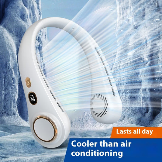 Outdoor Portable Leaf-free Digital Display Halter Little Fan - BlendSwift