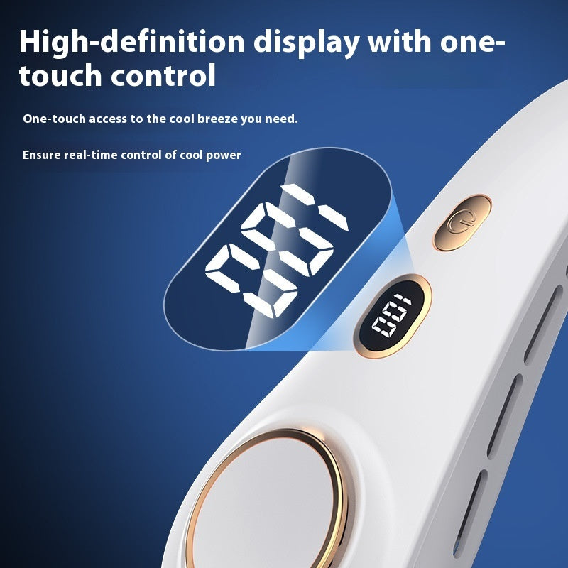 Outdoor Portable Leaf-free Digital Display Halter Little Fan - BlendSwift