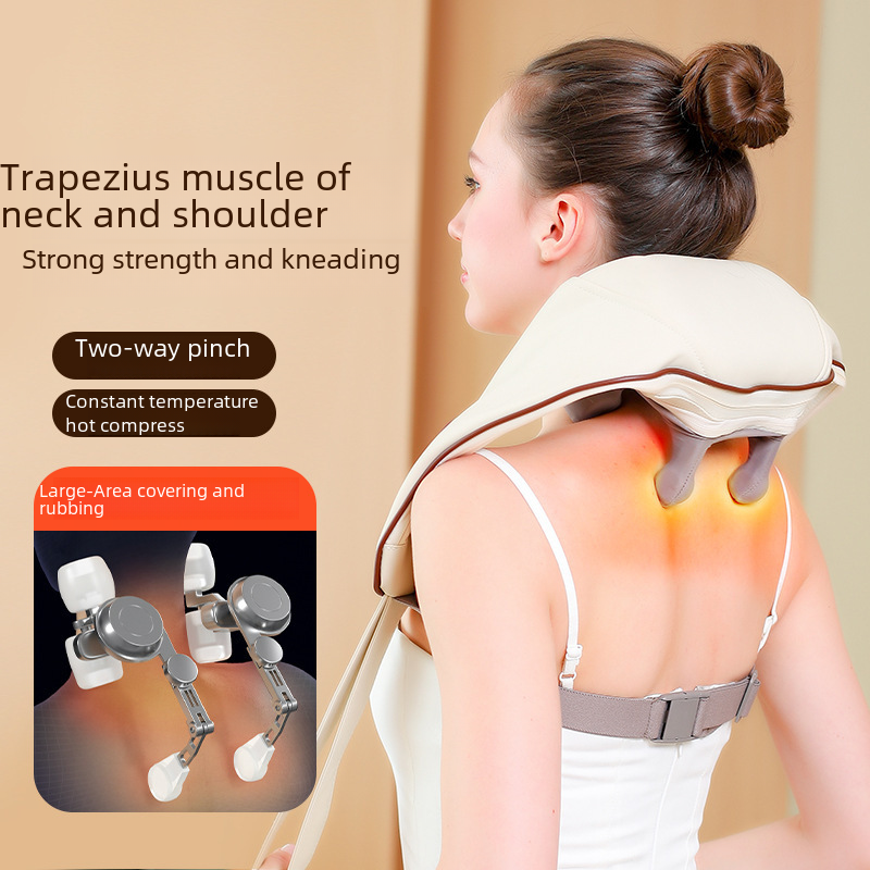New Oblique Muscle Cervical Massager Dredge Shoulder Neck Neck Massager Kneading Hot Compress Multifunctional Massage Shawl